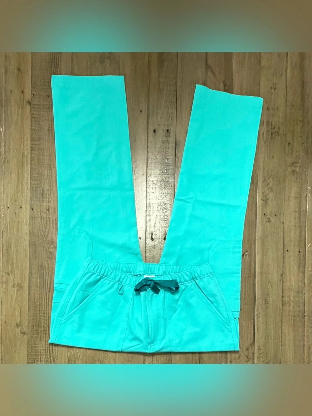 NWT FIGS Men’s Cairo Cargo Scrub Pants XS/S Regular Teal Green Blue Zipper